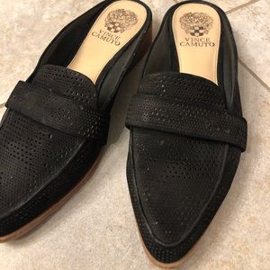 Vince Camuto Black Loafer Mules